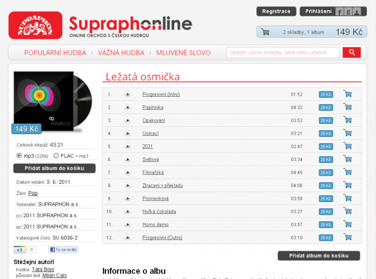 Supraphon začne prodávat digitální katalog Universal Music